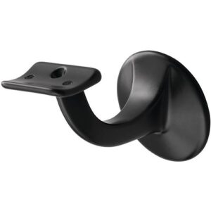 Handlaufträger - Handlaufträger 3501 Alu.ku.-besch.schwarz D.Wandplatte 56mm – Bild 1