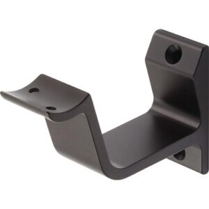 NW Handlaufträger/Handlaufstütze 3552 - Alu.schwarz ku.-besch.gewölbte Auflage HERMETA – Bild 1