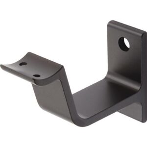 NW Handlaufträger/Handlaufstütze 3553 - Alu.schwarz ku.-besch.gewölbte Auflage HERMETA – Bild 1