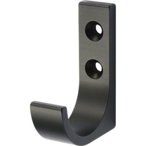 Mantelhaken - Mantelh.0149 einfach A.51,5mm Alu.schwarz ku.-besch.H.65mm HERMETA – Bild 1