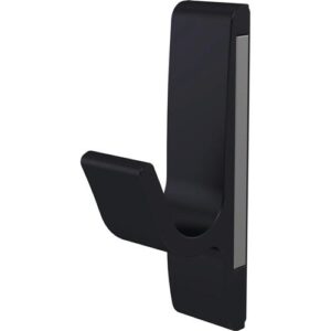 Magnet-Mantelhaken - Magnet-Mantelhaken 0150 einfach A.40mm Alu.schwarz ku.-besch.H.85mm HERMETA – Bild 1