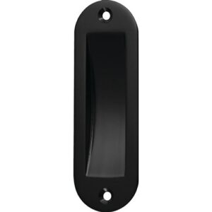 Schiebetürmuschel - Schiebetürmuschel Alu.schwarz pulv.ov.2xD.5mm L.120mm B.40mm HERMETA – Bild 1