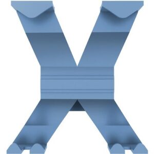 Wandgarderobe - Wandgarderobe Alu.4HakenLänge 170mm pastellblau – Bild 1