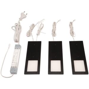 Anbauleuchte - Anbauleuchte Planar L neutralweiß 24V DC 3x3 W Rahmenfarbe schwarz L&S – Bild 1