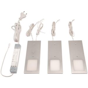 Anbauleuchte - Anbauleuchte Planar L neutralweiß 24V DC 3x3 W Rahmenfarbe Aluminum L&S – Bild 1