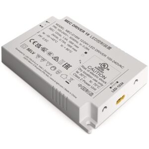 LED Konverter - LED Konverter 100-240 V/AC 12+24V DC L.110mm 18 W weiß glatt L&S – Bild 1