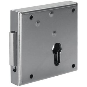 Gittertor-Riegelschloss - Gittertor-Riegelschloss 100 DIN re.PZ aufliegend 65mm AMF – Bild 1