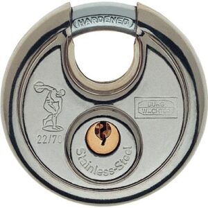 Zylindervorhangschloss - Zylindervorhangschloss 22 70 Schlosskörper-B.70mm VA versch.-schl.BURG-WÄCHTER – Bild 1