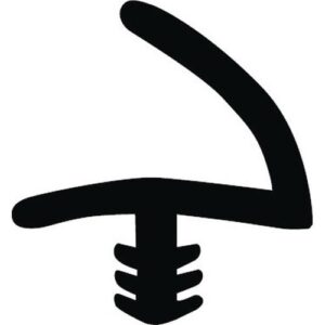 Türanschlagdichtung - Türanschlagdg.L 2755 L.5m z.Einfräsen TPE blk weiß ELLEN – Bild 3