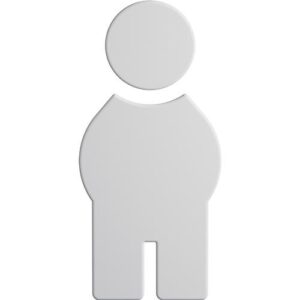 Symbol - Symbol Mann 801.91B010 PA Farb-Nr.98 B.71,5mm H.150mm S.3mm HEWI – Bild 1