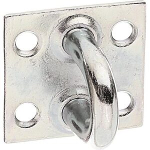 Öse auf Platte - Öse auf Platte Bügelb.27,5mm Bügel-H.27mm Bügel-D.7mm STA galv.verz.d.pass.GAH – Bild 1