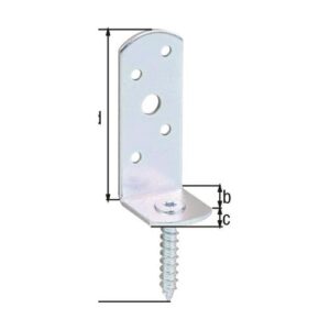 Flechtzaunhalter - Flechtzaunhalter 115x31,5x30x75mm galv.verz.d.pass.L-Form GAH – Bild 1