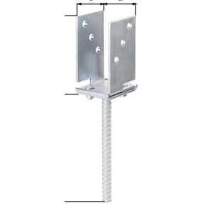 U-Pfostenträger - U-Pfostenträger ETA-10/0210 71-131x110x200x70mm galv.verz.d.pass.GAH – Bild 1