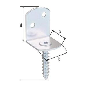Flechtzaunhalter - Flechtzaunhalter 83x32x30x38mm galv.verz.d.pass.L-Form GAH – Bild 1