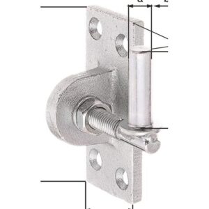 Kloben - Kloben z.Anschr.13x45mmStahl roh galv.verz.d.pass.Ausf.verstellb.um 20mm GAH – Bild 1
