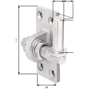Kloben - Kloben z.Anschr.16x45mm galv.verz.d.pass.Ausf.verstellb.um 20mm GAH – Bild 1