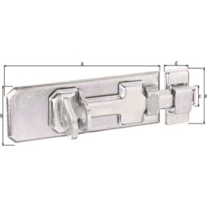 Sicherheits-Schlossriegel - Sicherheits-Schlossriegel L.140mm B.55mm STA galv.verz.d.pass.GAH – Bild 1