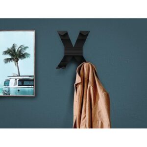 Wandgarderobe - Wandgarderobe Alu.4HakenLänge 170mm tiefschwarz – Bild 2