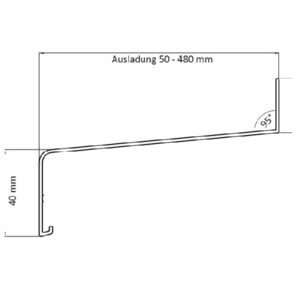 Fensterbänke 90 mm Alu Ral 7016 glanz - 90 mm Ral 7016 glanz – Bild 2