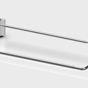 Schuhablage chrom 83-113cm Wandbefestigung alufarben – Bild 1