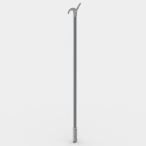 "Kleiderarm ""Minibastone"" starr Chrom Griff alufarben" – Bild 1