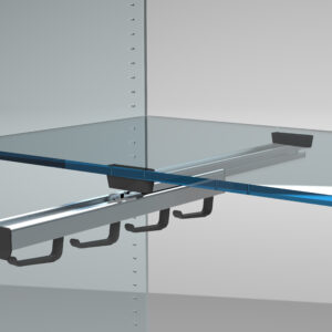 Hemdenauszug ausziehbar Min. 510mm Max. 820mm mit Führung schwarz – Bild 1