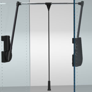 Kleiderlift 15 KG braun für Breiten 750 - 1150 mm – Bild 3