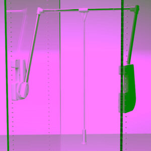 Kleiderlift 15 KG braun für Breiten 750 - 1150 mm – Bild 1