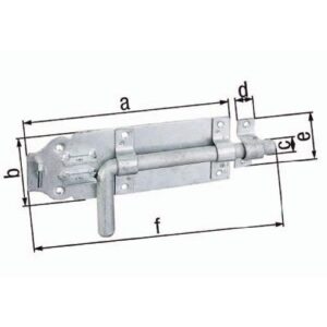 Bolzenriegel - Bolzenr. L.160mm B.70mm STA TZN Ausschub 49mm GAH – Bild 1