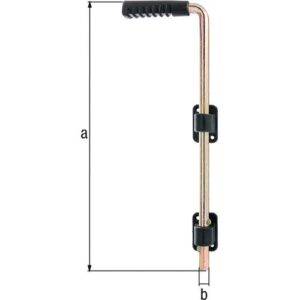 Bodenschieber - Bodenschieber L500xS16mm VA ma grau A Bolz.-Tor 40mm GAH – Bild 1