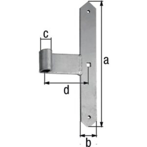 Tormittelband - Tor-Mittelband 300x40x105mm STA TZN 5mm GAH – Bild 1