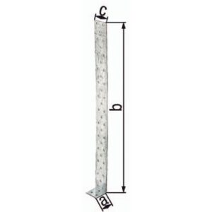 Flachstahlbetonanker - Flachstahlbetonanker 500x40x40mm S.2mm STA roh sdmverz.GAH – Bild 1