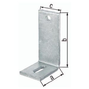 Verstellwinkel - Verstellwinkel Schenkel-L.150x80mm S.8mm TZN GAH – Bild 1