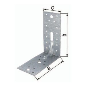 Schwerlast-Winkelverbinder - Schwerlast-Winkelverbinder ETA-8/165 150x150x65mm Anz.Löcher1/3/28 S.2,5mm GAH – Bild 1