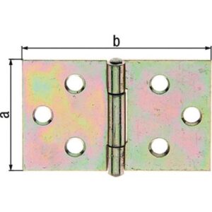 Scharnier - Scharnier H.30mm B.47mm S.1mm STA galv.gelb verz.breit GAH – Bild 1