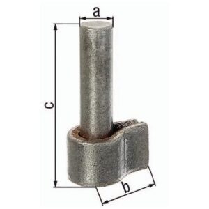 Kloben - Kloben z.Anschweißen 20x50mm STA roh GAH – Bild 1