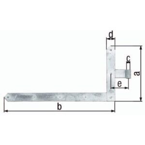 Torwinkelband - Torwinkelband 600x1000x60x120mm STA TZN li.unten 8mm GAH – Bild 1