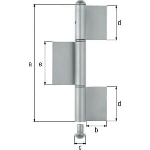 Konstruktionsband 3-tlg.z.Anschweißen STA rohRundkopf 240/50/16/70mm GAH - Nordwest – Bild 1