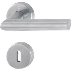 Rosettengarnitur - Rosettengrt.Ams.E1400/42H/42HKVS VA F69 rd.OB DIN L/R D/D HOPPE – Bild 1