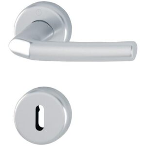 Rosettengarnitur - Rosettengrt.Birm.1117/17KV/17KVS Alu.F1 rd.OB DIN L/R D/D HOPPE – Bild 1