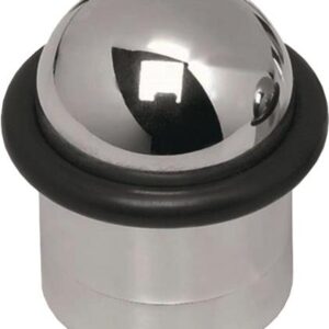 Türpuffer  Ø 28 mm Höhe 44 mm - Leichtmetall glanzverchromt Dübelmontage  INTERSTEEL  VE  1,000 Stück – Bild 1