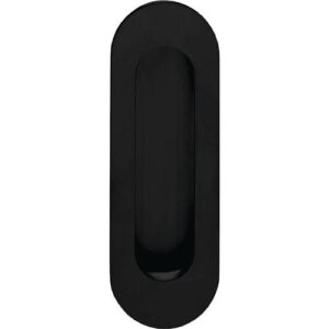 Schiebetürmuschel - Schiebetürmuschel 4476 VA schwarz ov.bl.L.120mm B.40mm INTERSTEEL – Bild 1