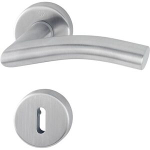 Rosettengarnitur - Rosettengrt.Ant.E1402Z/42KV/42KVS VA F69 rd.OB DIN L/R D/D HOPPE – Bild 1