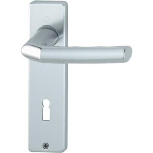 Kurzschildgarnitur - Kurzschildgarnitur Birm.1117/202KP/AP Alu.F1 OB eck.Drückergrt.HOPPE – Bild 1