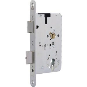 Panik-Einsteckschloss - Panik-Einsteckschloss 2321 Fkt.B rd 24/65/72/9mm DIN L/R VA 2-flg.BKS – Bild 1