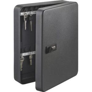 Schlüsselbox - Schlüsselbox KC H200xB160xT60mm schwarz Stahlbl.Anz.Hak.20 St.BURG-WÄCHTER – Bild 1