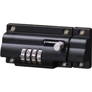 Schlossriegel - Schlossriegel L.112mm B.50mm Zinkdruckg.schwarz BURG-WÄCHTER – Bild 1