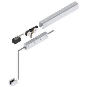 Schiebetürsystem - Schiebetürsystem MK-M 140 140kg EV1 elox.GLT ESG 8/10mm Kompletts.HELM – Bild 1