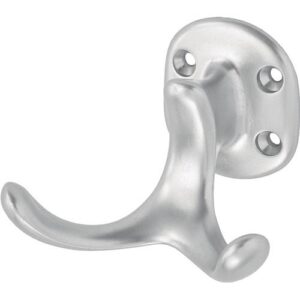 Mantelhaken - Mantelh.0029 zweifach A.60mm Alu.silberf.elox.H.47mm HERMETA – Bild 1