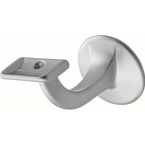 Handlaufträger - Handlaufträger 3508 Alu.silberf.elox.D.Wandplatte 56mm ger.Auflage HERMETA – Bild 1